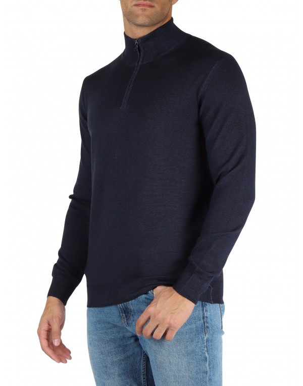 FAMA - ZIP NECK SWEATERS