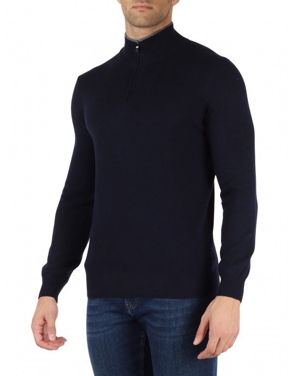 FAMA - ZIP NECK SWEATERS