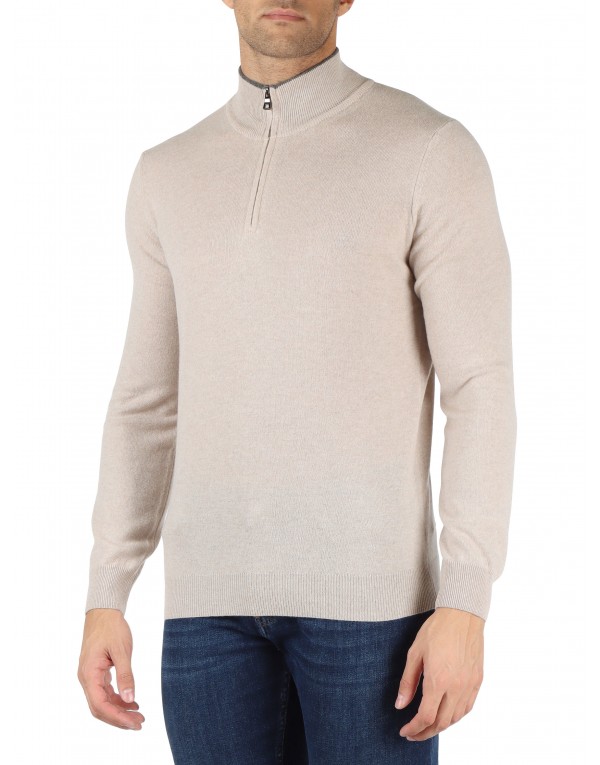 FAMA - ZIP NECK SWEATERS