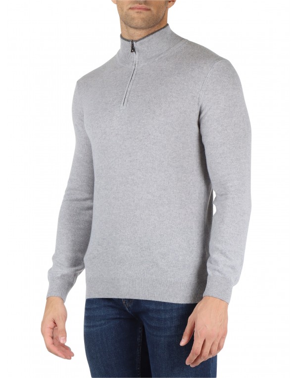 FAMA - ZIP NECK SWEATERS